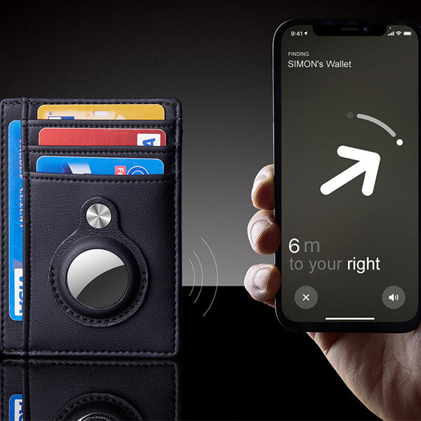 AirTag Wallet Anti Theft Bullet Card Bag Multi-functional Rfid Card Holder Men's Leather Slim Wallets For Airtag Air Tag AirTag Wallet Anti Theft Bullet Card Bag Multi-functional Rfid Card Holder Men's Leather Slim Wallets For Airtag Air Tag